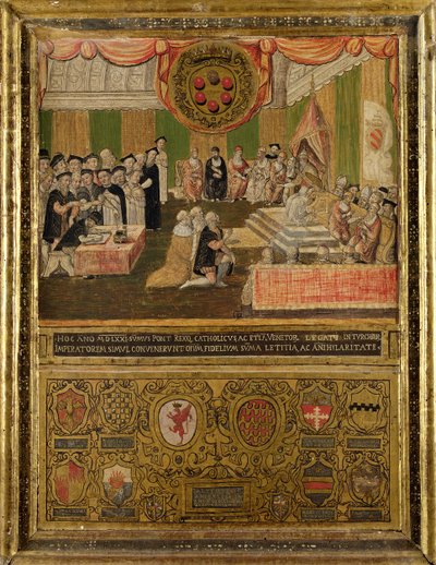 Ratifizierung des Bündnisses gegen die Türken, 1570-71 von Italian School